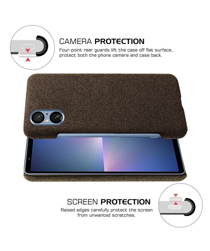 Coque Sony Xperia 5 V revêtement tissu
