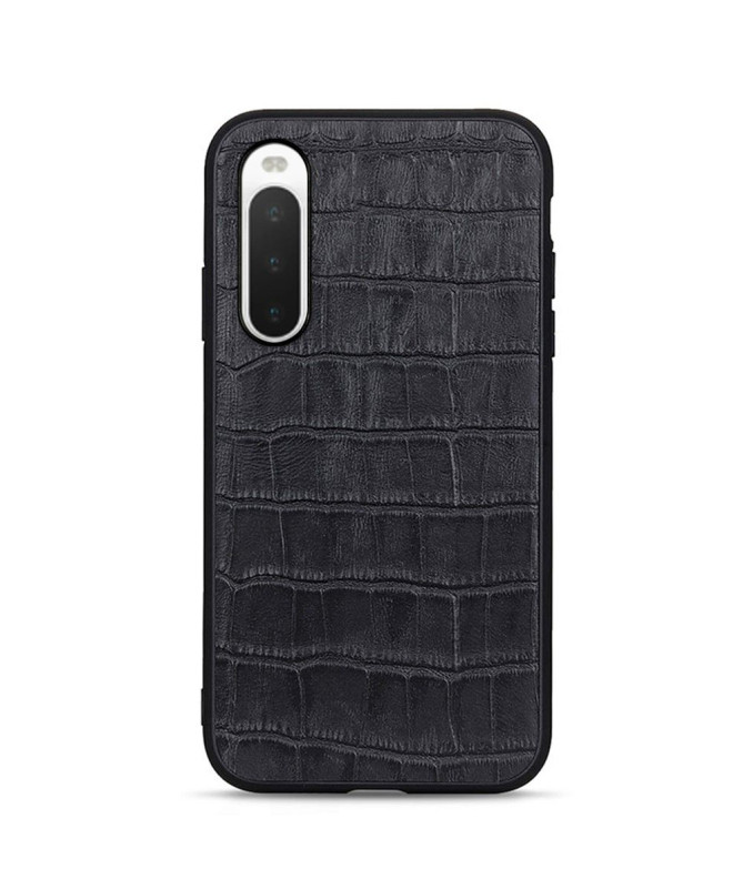 Coque Sony Xperia 10 V Cuir aspect peau de croco