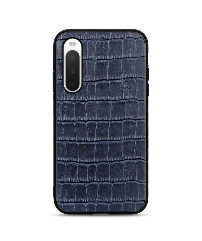 Coque Sony Xperia 10 V Cuir aspect peau de croco