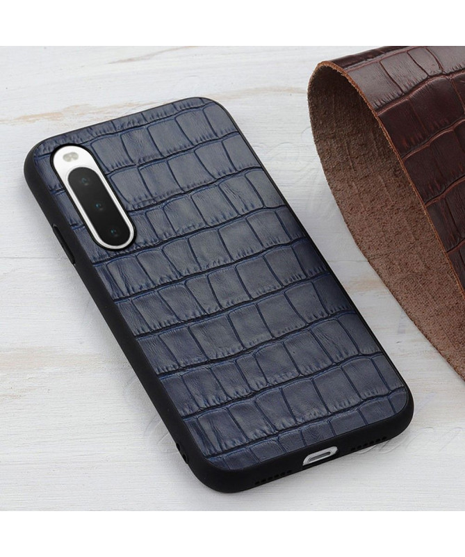 Coque Sony Xperia 10 V Cuir aspect peau de croco