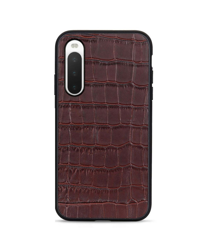 Coque Sony Xperia 10 V Cuir aspect peau de croco