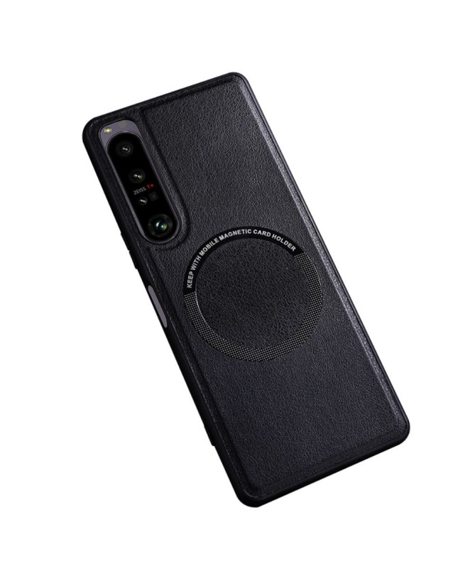 Coque Sony Xperia 10 V Simili Cuir avec Cercle