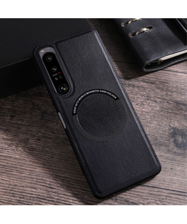 Coque Sony Xperia 10 V Simili Cuir avec Cercle