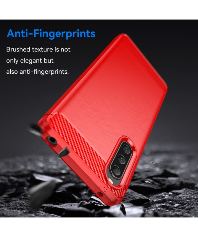 Coque Sony Xperia 10 V effet brossé silicone