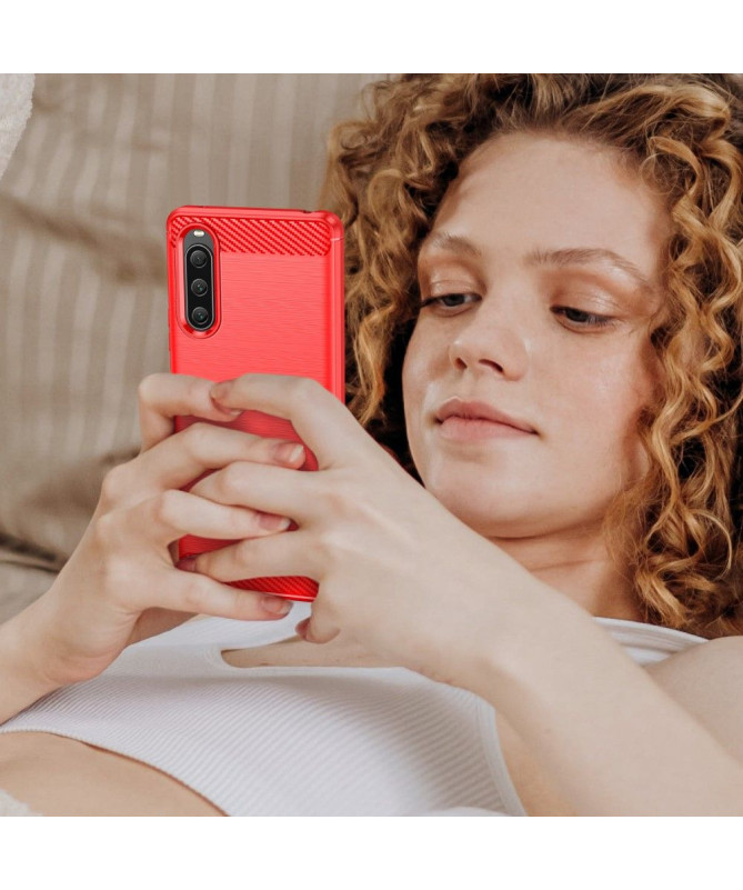 Coque Sony Xperia 10 V effet brossé silicone