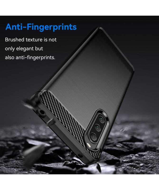 Coque Sony Xperia 10 V effet brossé silicone