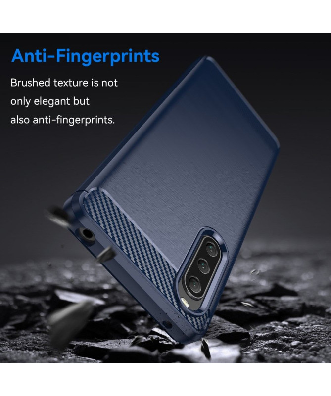 Coque Sony Xperia 10 V effet brossé silicone
