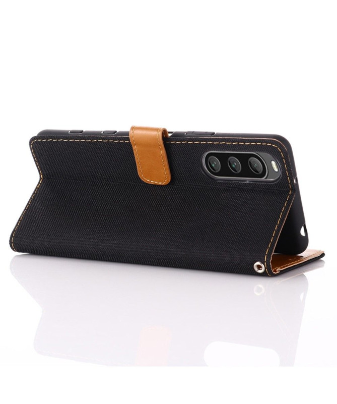 Housse Sony Xperia 10 V Oxford effet toile