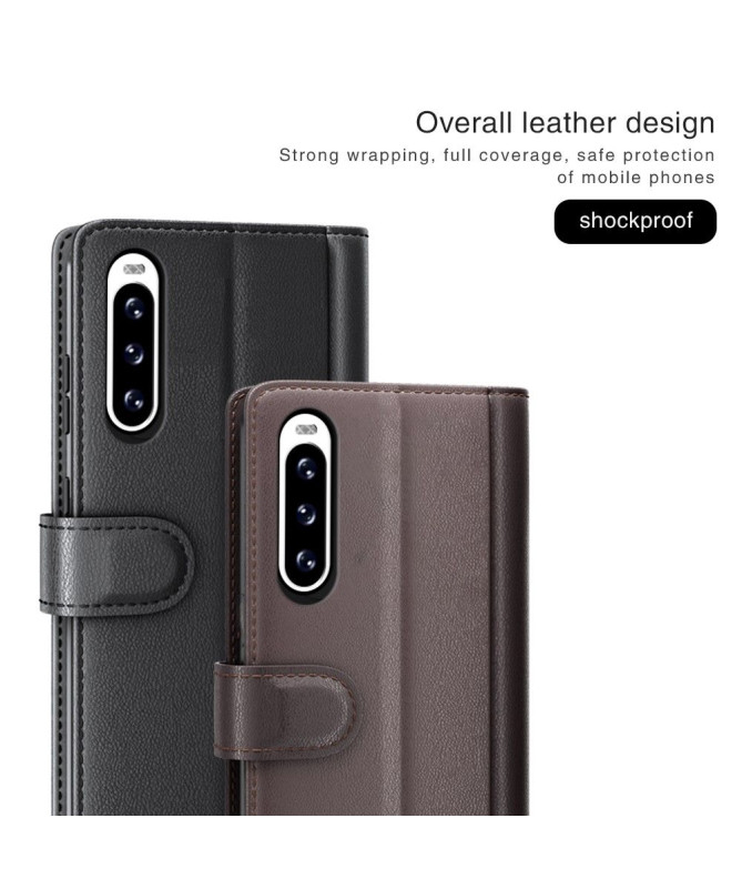 Étui Sony Xperia 10 V portefeuille en cuir premium - photo 4
