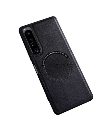 Coque Sony Xperia 1 V Simili Cuir avec Cercle