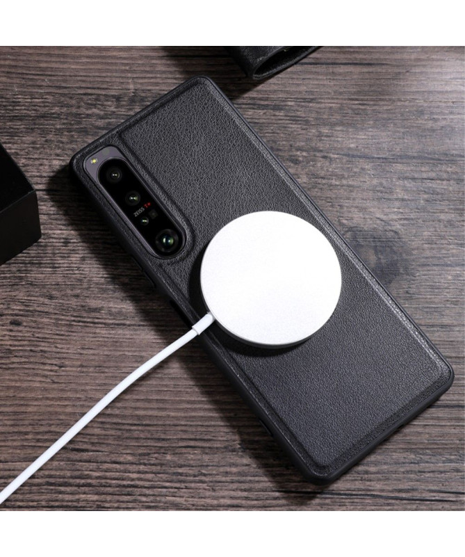 Coque Sony Xperia 1 V Simili Cuir avec Cercle