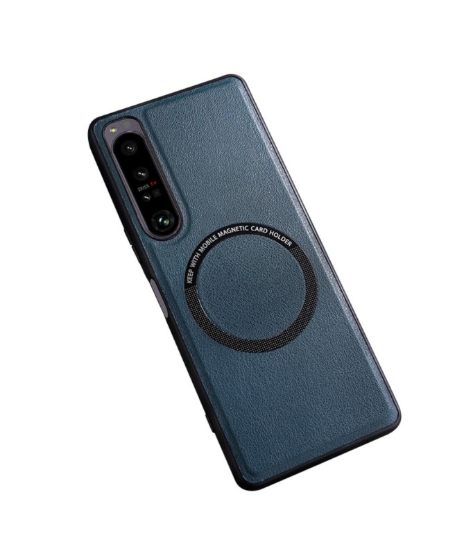 Coque Sony Xperia 1 V Simili Cuir avec Cercle
