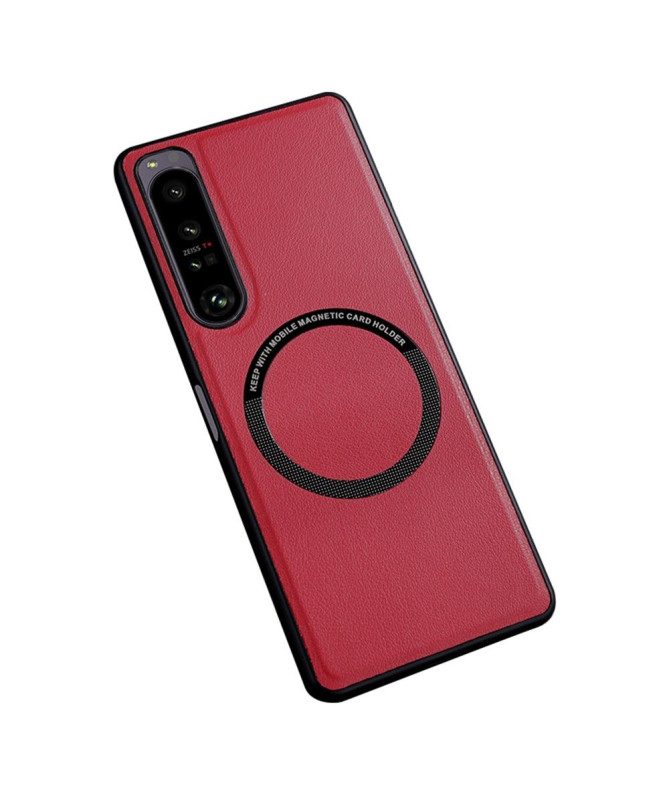 Coque Sony Xperia 1 V Simili Cuir avec Cercle