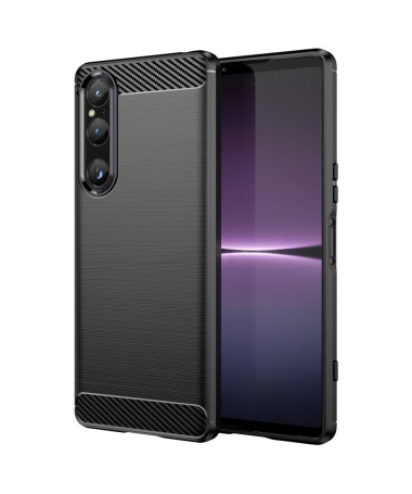 Coque Sony Xperia 1 V effet brossé silicone