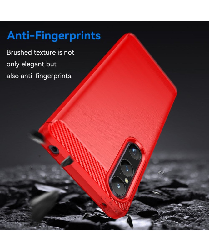 Coque Sony Xperia 1 V effet brossé silicone