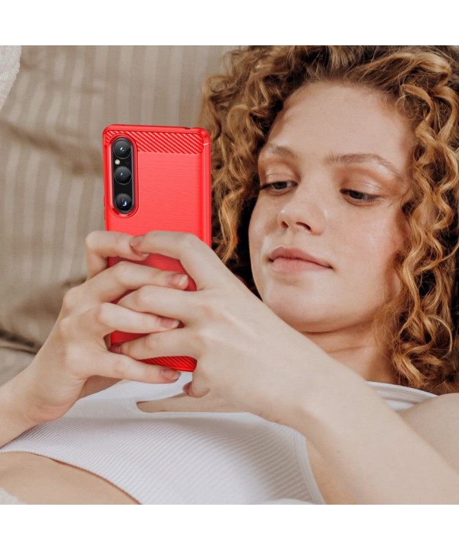 Coque Sony Xperia 1 V effet brossé silicone