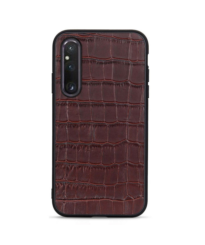 Coque Sony Xperia 1 V Cuir aspect peau de croco