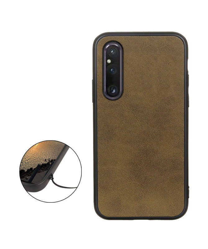 Coque Sony Xperia 1 V Jazz simili cuir vintage
