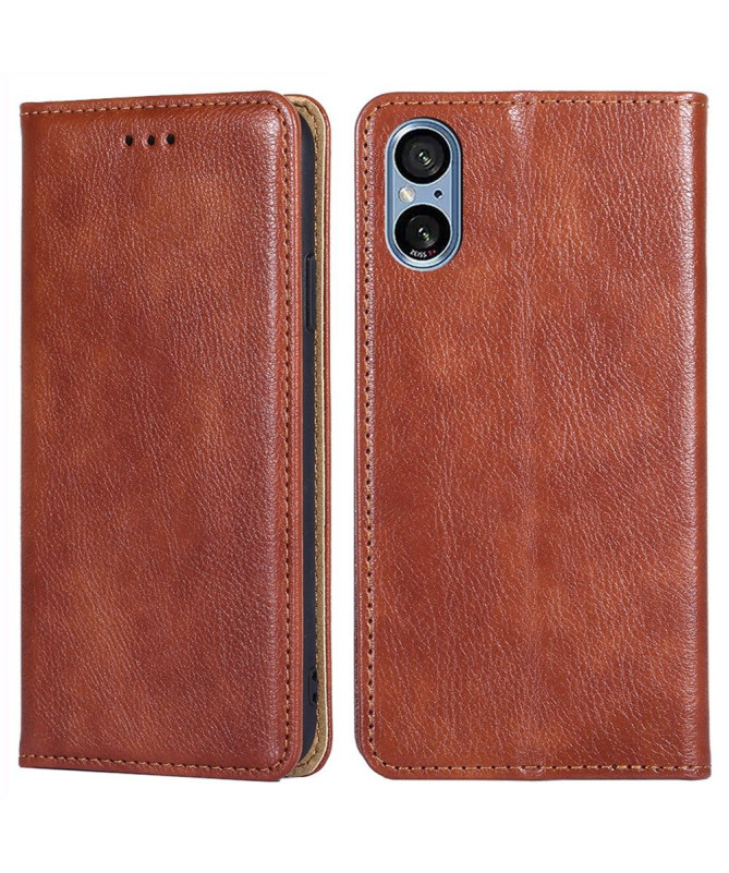 Flip cover Sony Xperia 5 V PURE simili cuir