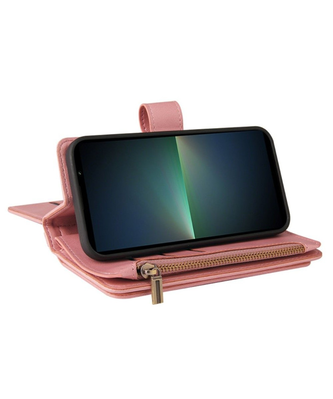 Housse portefeuille Sony Xperia 5 V à lanière