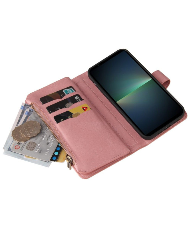 Housse portefeuille Sony Xperia 5 V à lanière