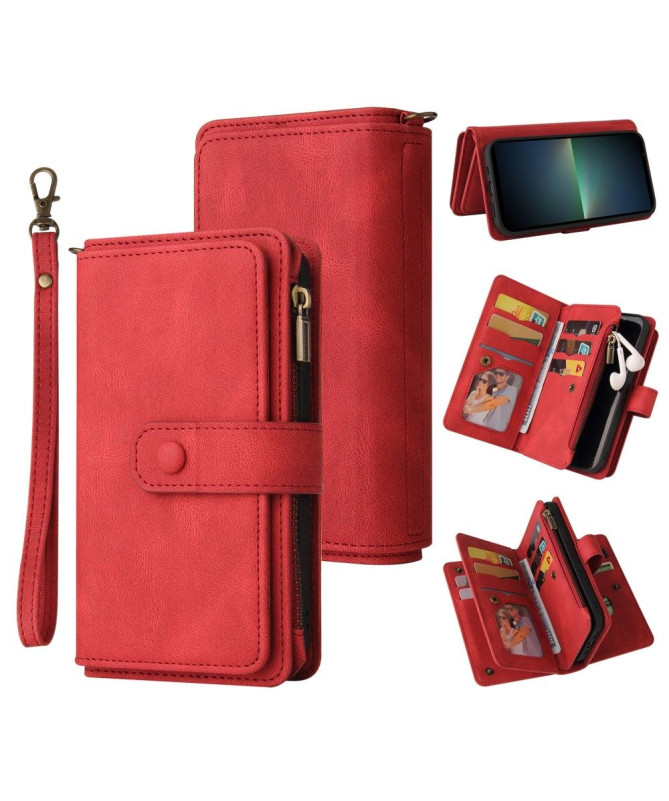 Housse portefeuille Sony Xperia 5 V à lanière