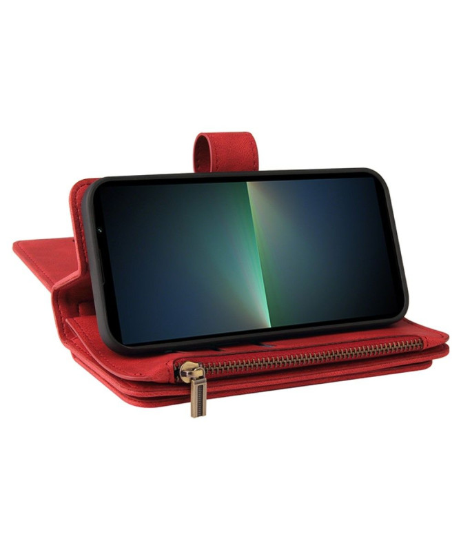 Housse portefeuille Sony Xperia 5 V à lanière