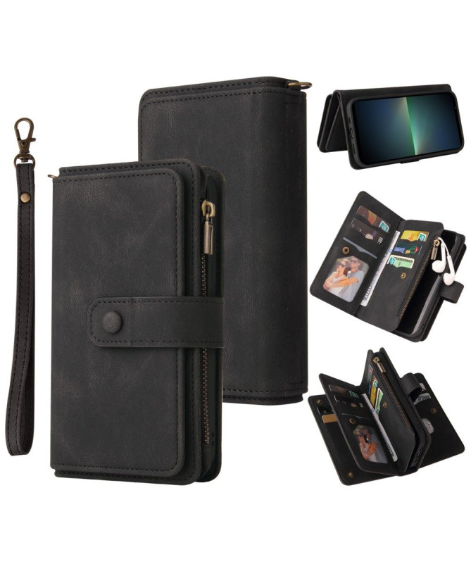 Housse portefeuille Sony Xperia 5 V à lanière