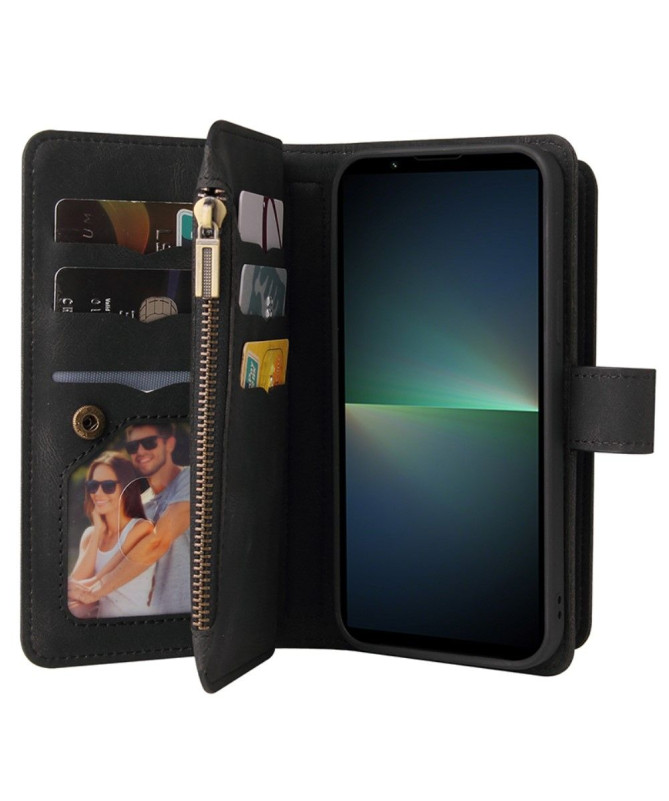 Housse portefeuille Sony Xperia 5 V à lanière