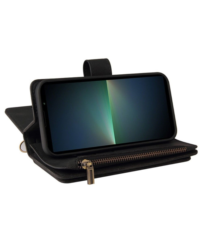 Housse portefeuille Sony Xperia 5 V à lanière