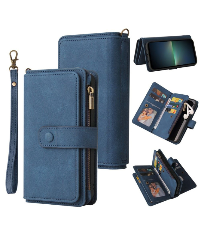 Housse portefeuille Sony Xperia 5 V à lanière