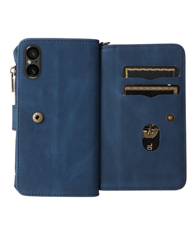 Housse portefeuille Sony Xperia 5 V à lanière