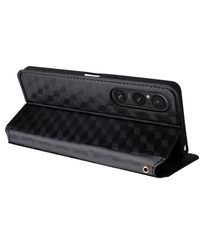 Housse Sony Xperia 1 VI flip cover design géométrie