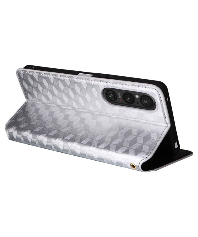 Housse Sony Xperia 1 VI flip cover design géométrie