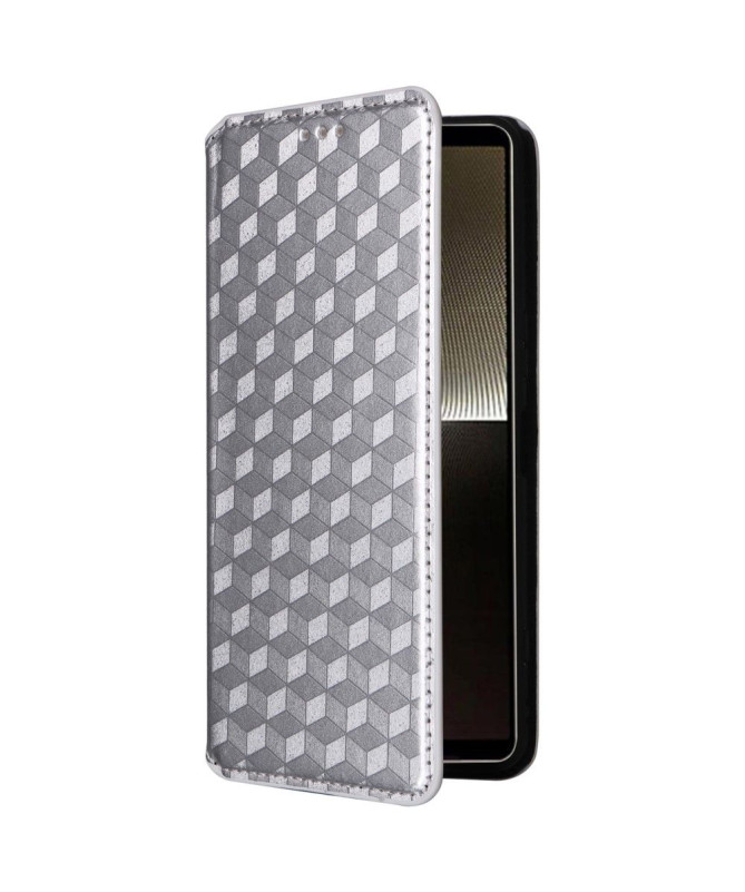 Housse Sony Xperia 1 VI flip cover design géométrie