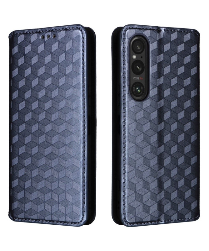 Housse Sony Xperia 1 VI flip cover design géométrie