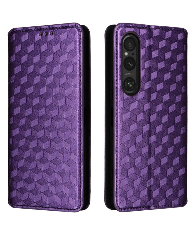 Housse Sony Xperia 1 VI flip cover design géométrie