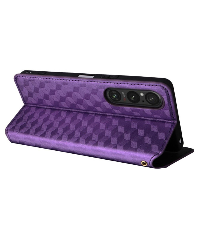 Housse Sony Xperia 1 VI flip cover design géométrie