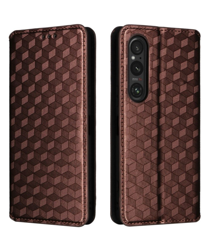 Housse Sony Xperia 1 VI flip cover design géométrie