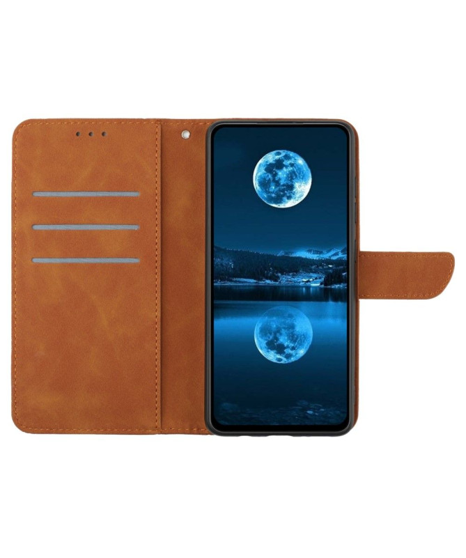 Housse Sony Xperia 1 VI Lines effet cuir rétro