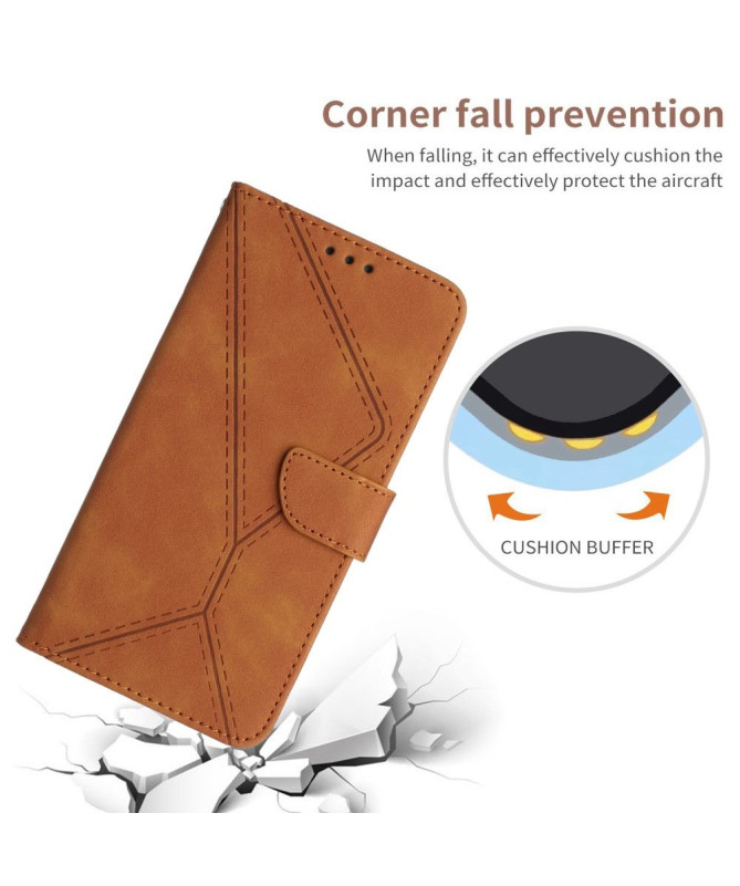 Housse Sony Xperia 1 VI Lines effet cuir rétro