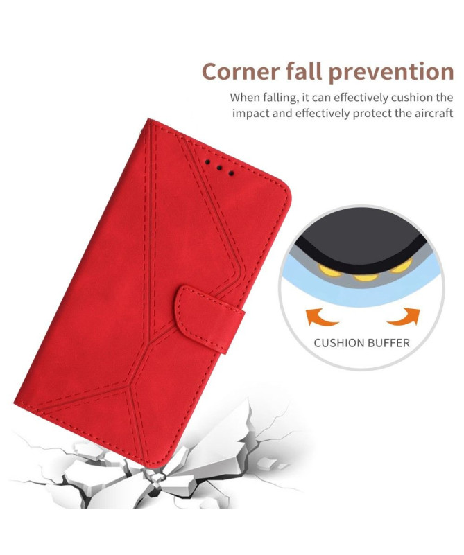 Housse Sony Xperia 1 VI Lines effet cuir rétro