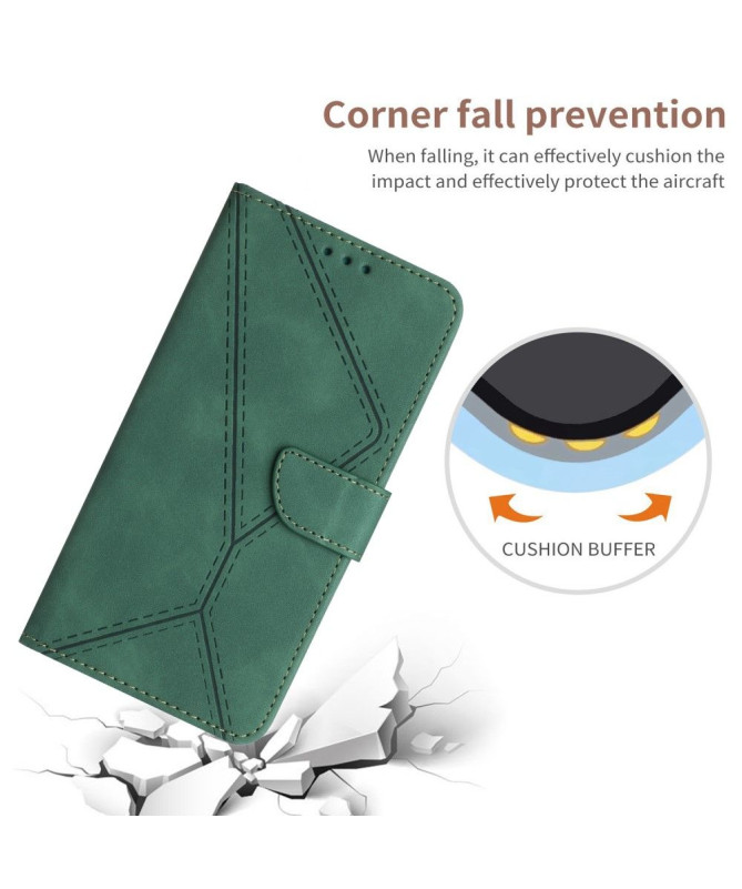 Housse Sony Xperia 1 VI Lines effet cuir rétro