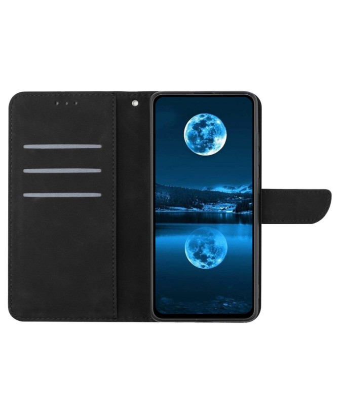 Housse Sony Xperia 1 VI Lines effet cuir rétro