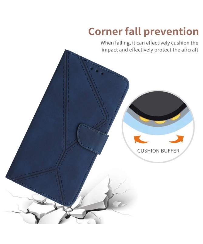 Housse Sony Xperia 1 VI Lines effet cuir rétro