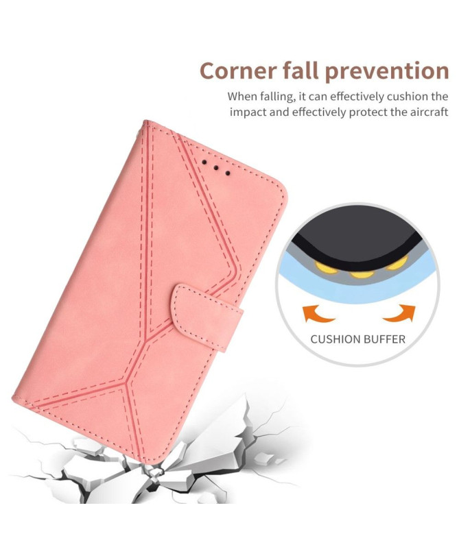 Housse Sony Xperia 1 VI Lines effet cuir rétro