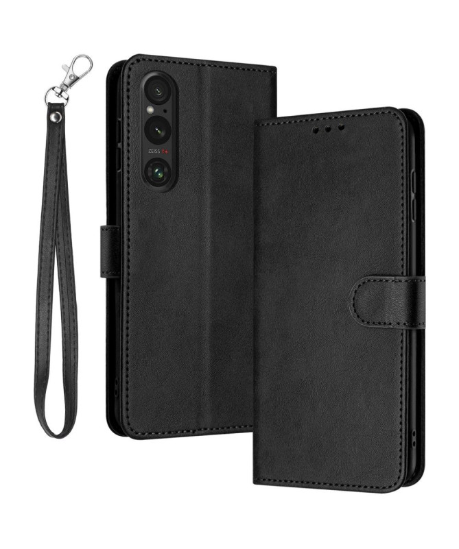 Étui à lanière Sony Xperia 1 VI Portefeuille avec Support