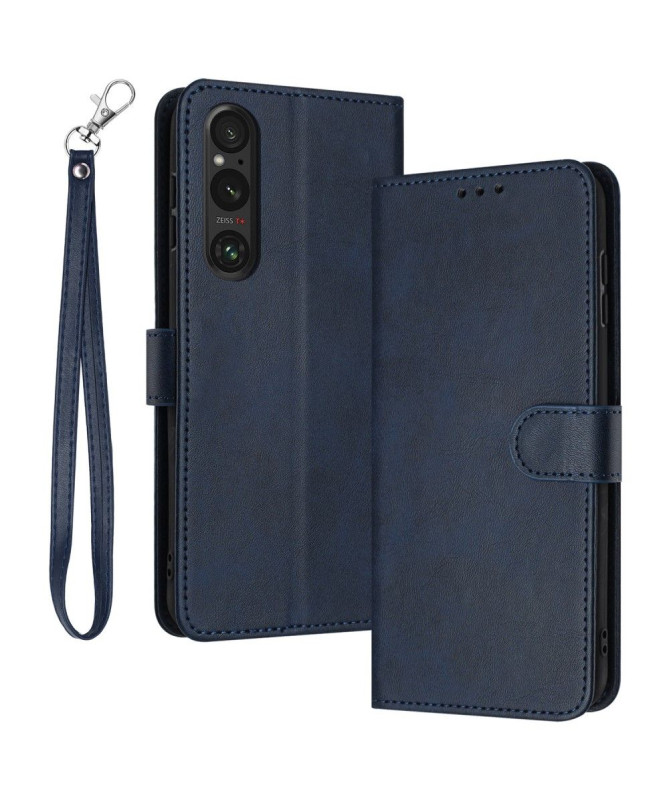 Étui à lanière Sony Xperia 1 VI Portefeuille avec Support