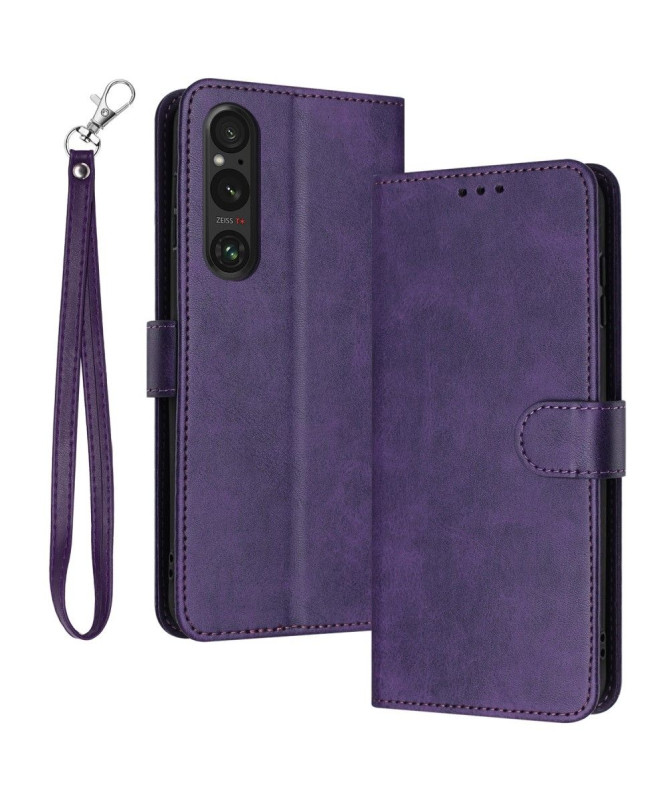 Étui à lanière Sony Xperia 1 VI Portefeuille avec Support