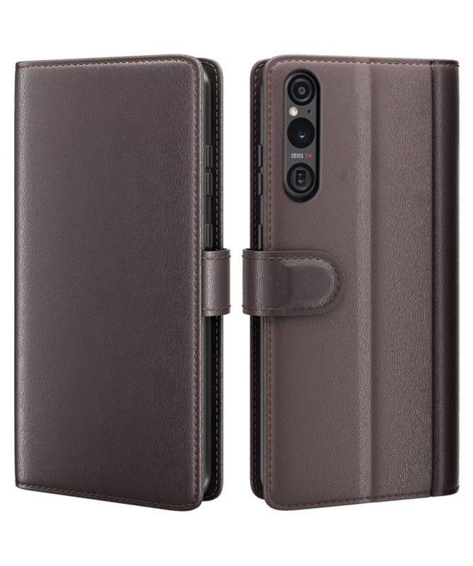 Étui Sony Xperia 10 VI portefeuille en cuir premium